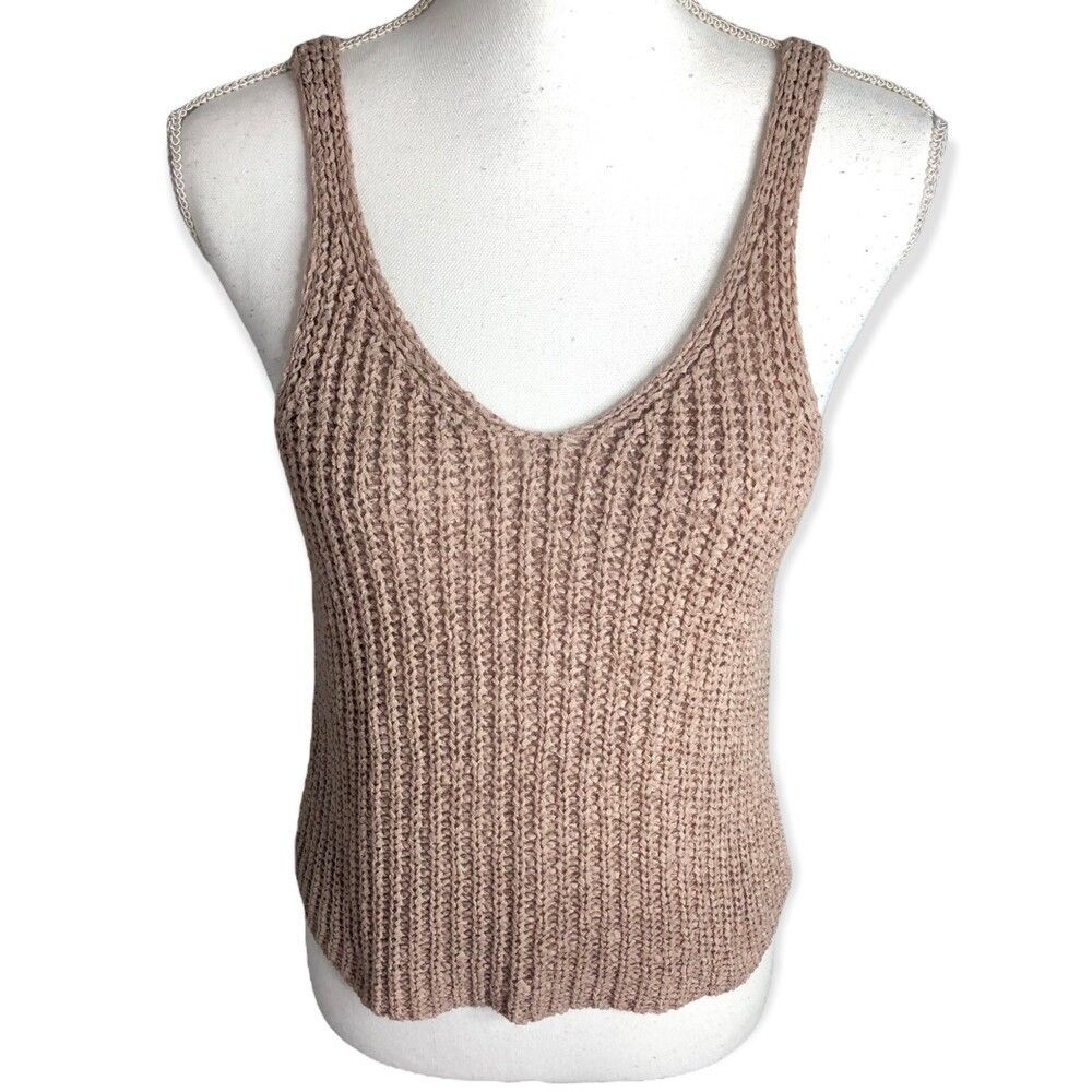 Anthropologie Moon & Madison Knitted V-neck Tank Top